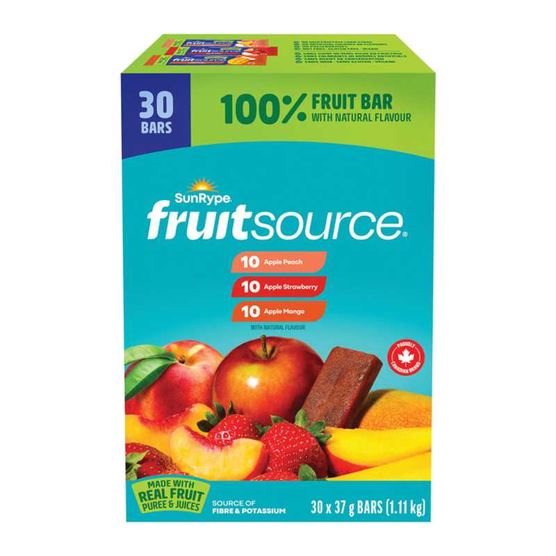 Sunrype Fruit Source Bars Variety Pack 30 × 37 g