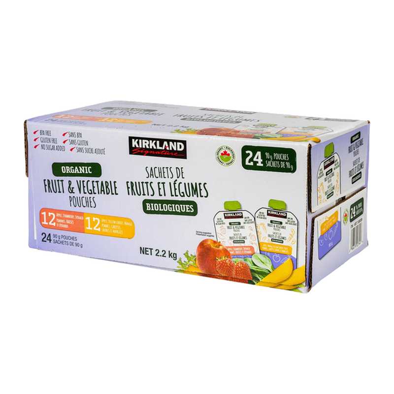 Kirkland Signature Organic Fruit and Vegetable Snack 24 × 90 g