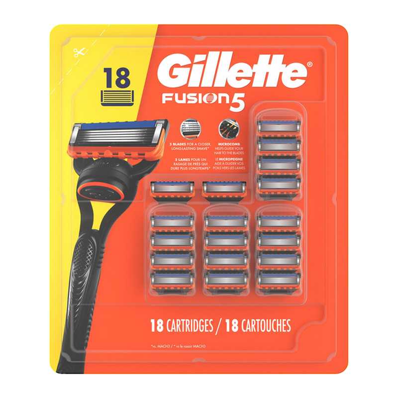 Gillette Fusiona5 Razor Cartridge Refills, 18 pk