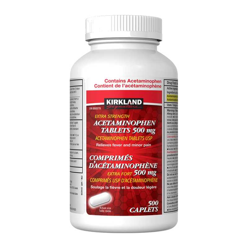 Kirkland Acetaminophen Extra Strength 500 MG 500 pk
