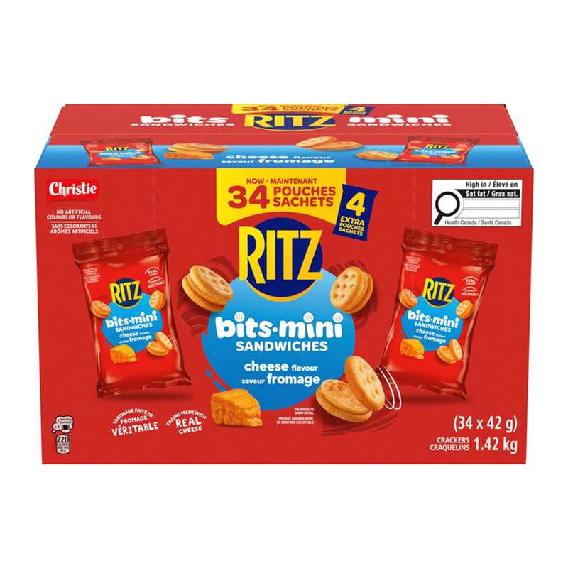 Christie Mini Ritz Bits Sandwiches Cheese 34 × 42 g