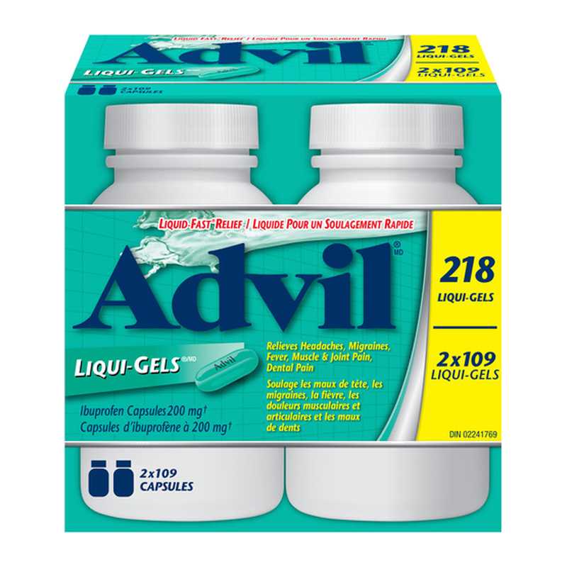 Advil Ibuprofen Liquid Gels 200 MG 2 × 109 pk