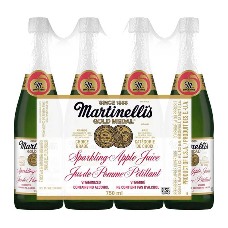 Martinelli's Sparkling Apple Juice 4 × 750 mL