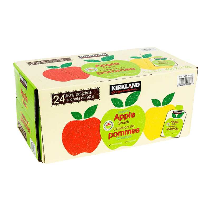 Kirkland Apple Snack Organic Unsweetened 24 × 90 g